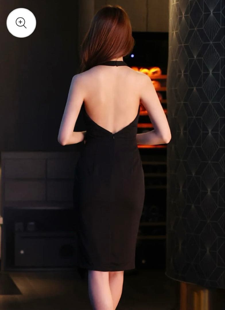 AR ANGELR ダークグリーン ホルターネックドレス