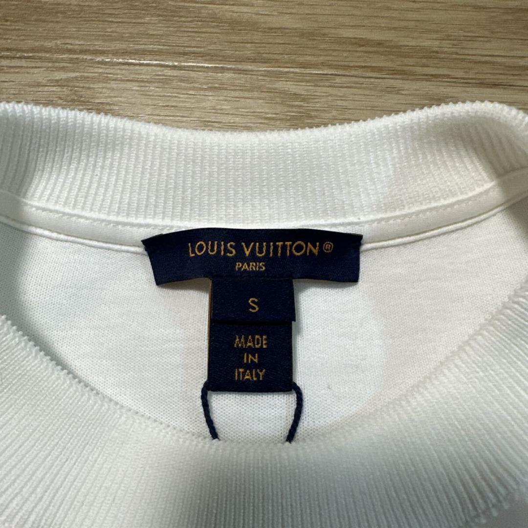 ルイヴィトン LVチェーン スナップスリーブクロップトップ Tシャツ S