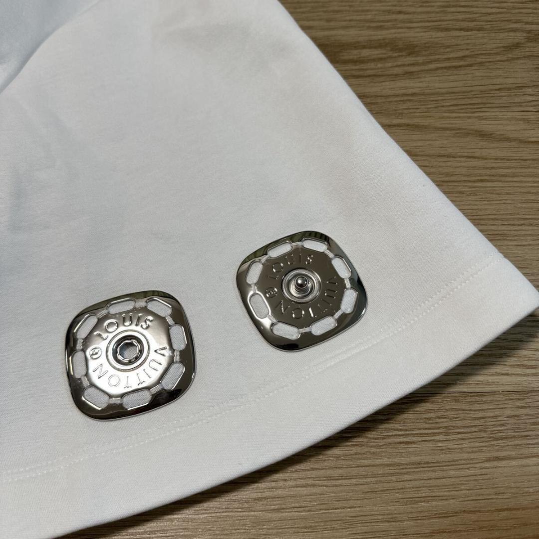 ルイヴィトン LVチェーン スナップスリーブクロップトップ Tシャツ S