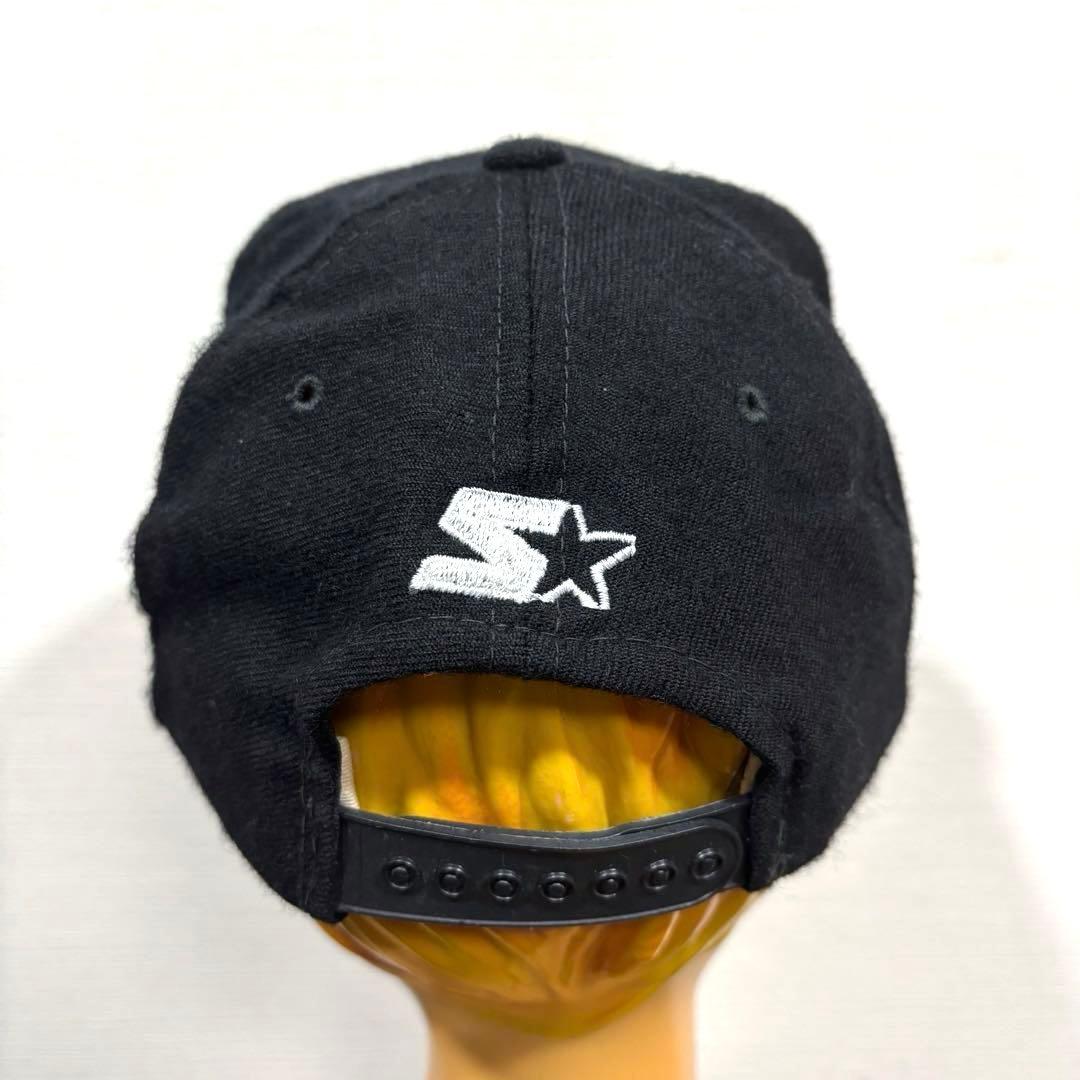 90s 黒 スターター ロサンゼルス レイカーズ オフィシャル ウール キャップ