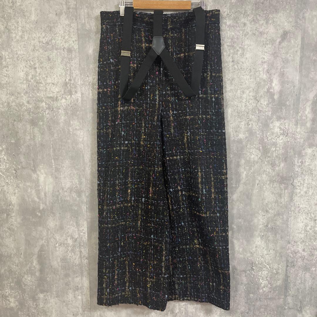 Curensology カレンソロジー　サスペンダー付き　ツイードパンツ　フリー