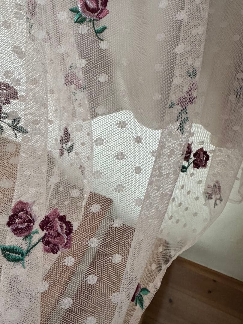 ローズティアラ 大きいサイズ　50 チュニック　レース　花柄　ティアード