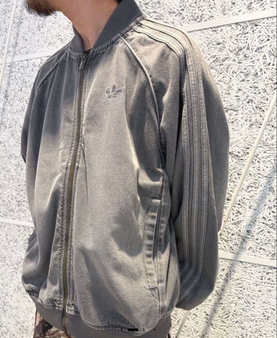 新品 XL】アディダス ルーズ デニム ブラック ウォッシュ ジャケット　SST