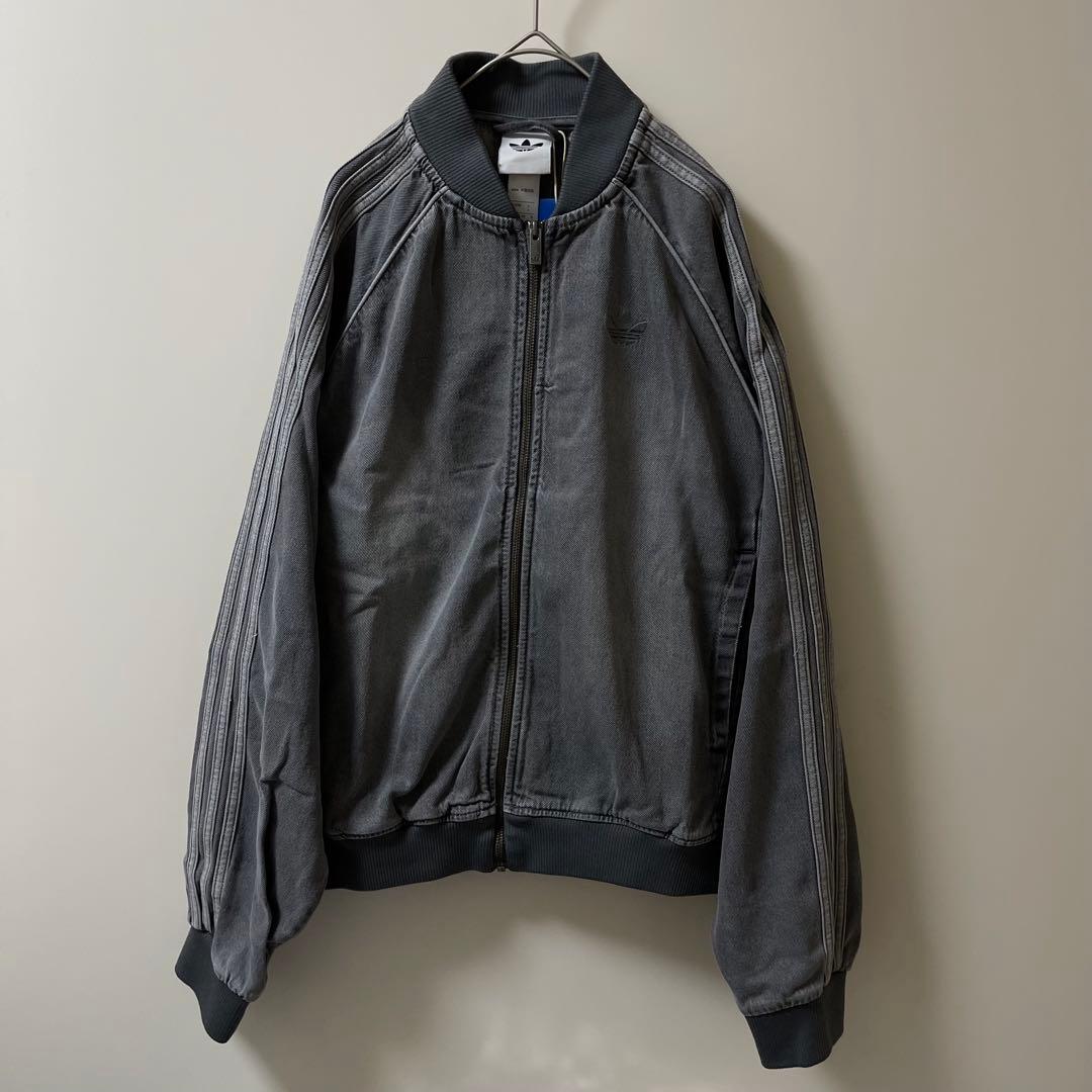 新品 XL】アディダス ルーズ デニム ブラック ウォッシュ ジャケット　SST