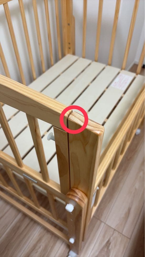 今年5月購入品 ベビーベッド 大和屋 ノモック Wオープンハイタイプ ミニ