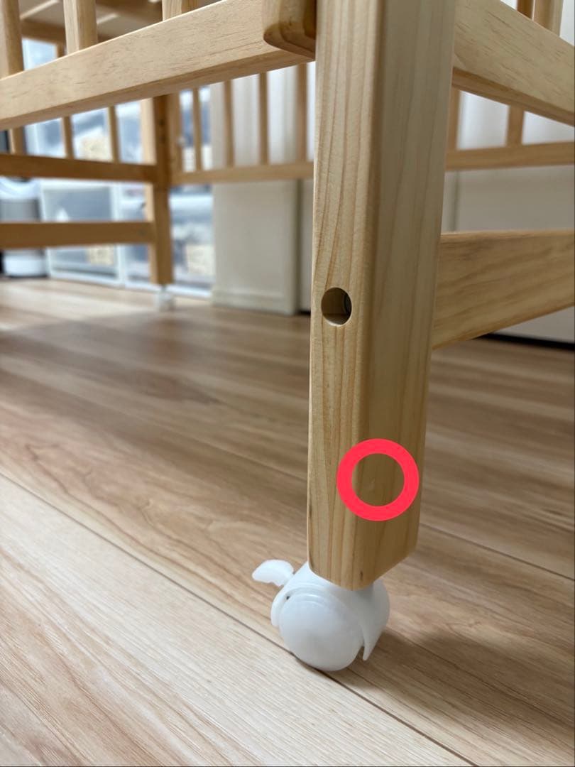 今年5月購入品 ベビーベッド 大和屋 ノモック Wオープンハイタイプ ミニ