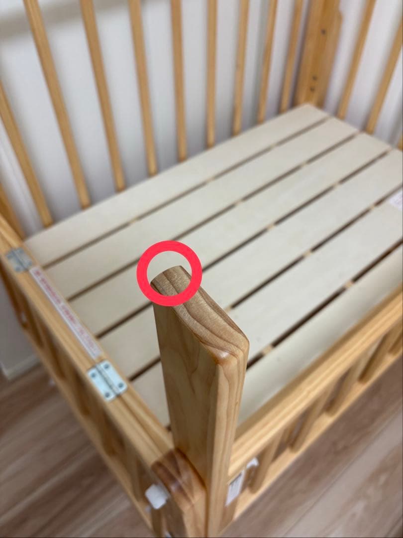 今年5月購入品 ベビーベッド 大和屋 ノモック Wオープンハイタイプ ミニ