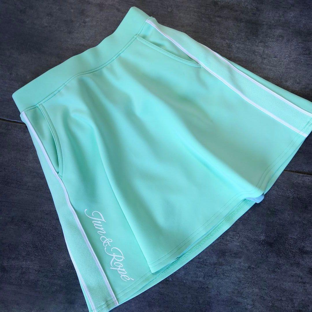 極美品 JUN&ROPE' GOLF ダンボールニット セットアップ ミント