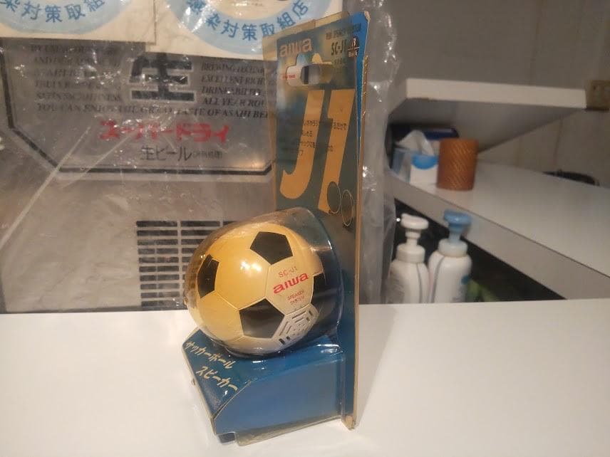 稼働品★廃番★レトロ★aiwa アイワ サッカーボール スピーカー Jリーグ