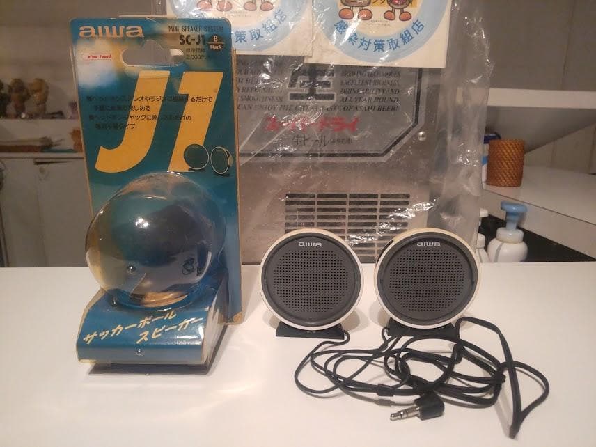 稼働品★廃番★レトロ★aiwa アイワ サッカーボール スピーカー Jリーグ