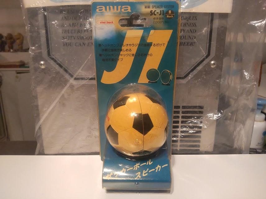 稼働品★廃番★レトロ★aiwa アイワ サッカーボール スピーカー Jリーグ