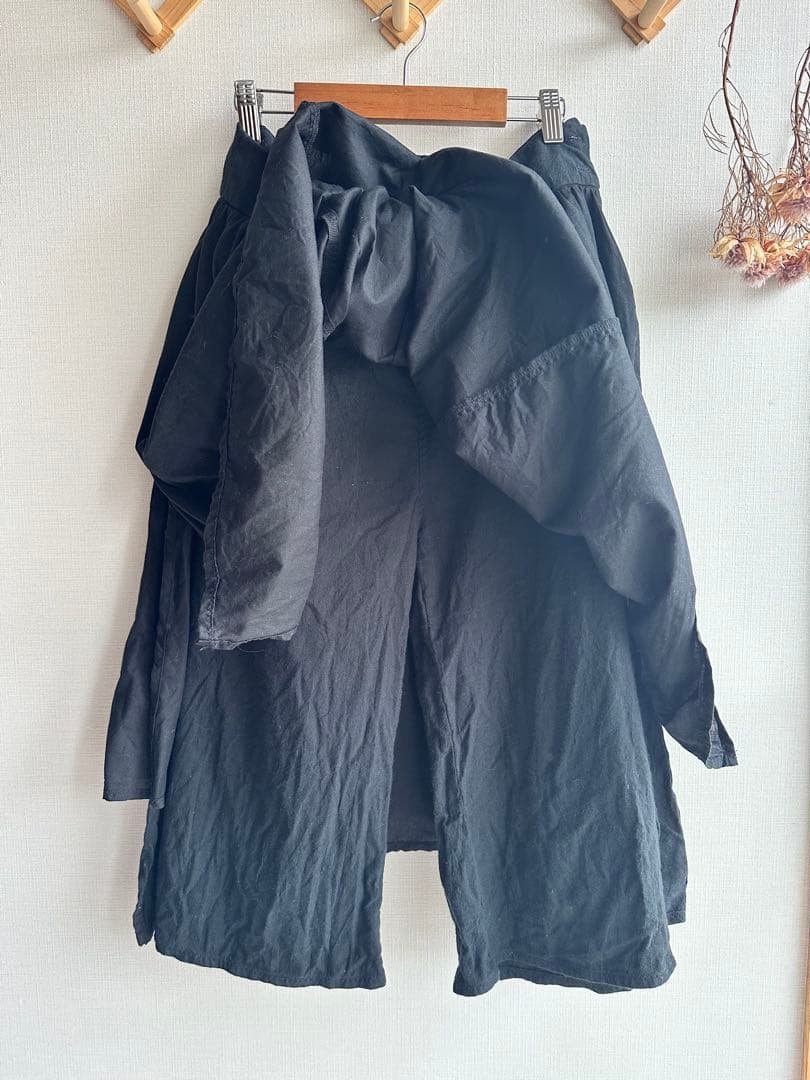 KAPITAL 【キャピタル】スカート風パンツ　ブラック【1】