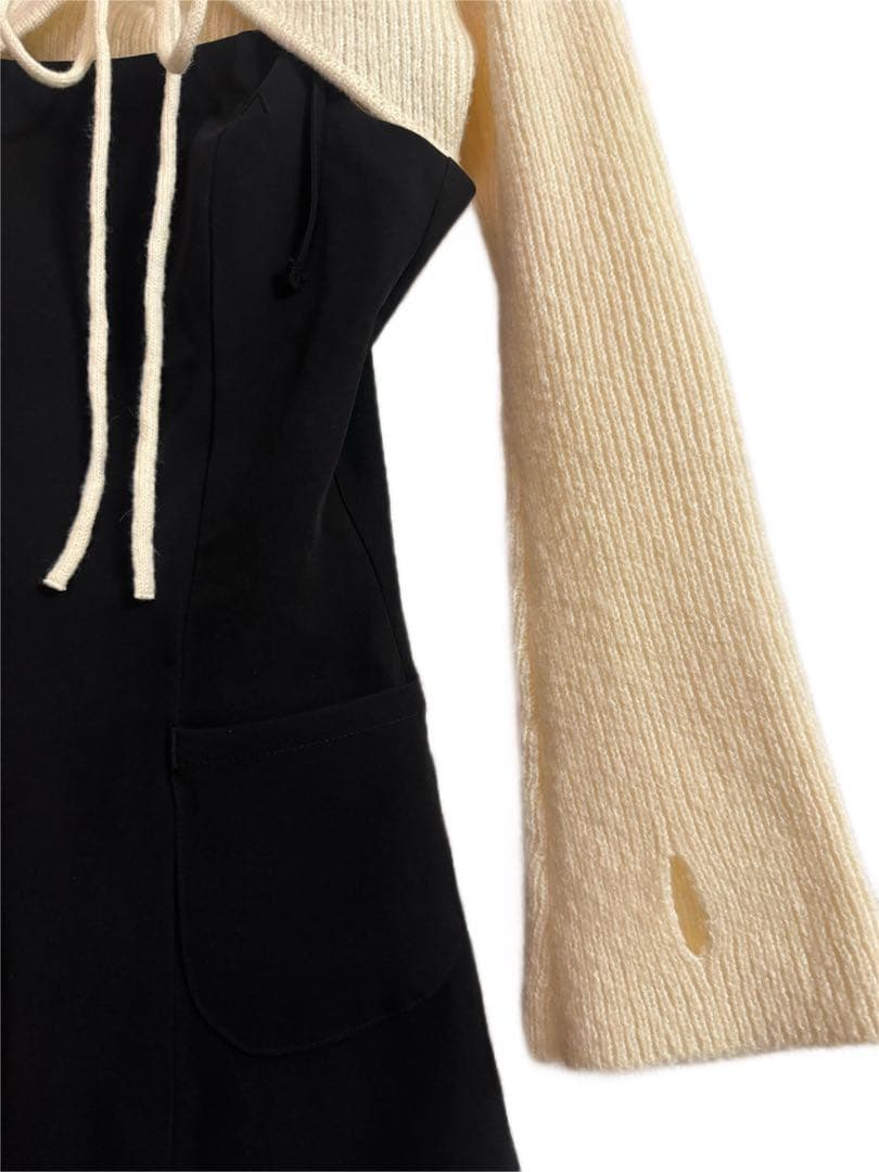 ワンピース andmary Lamia knit set mini dress