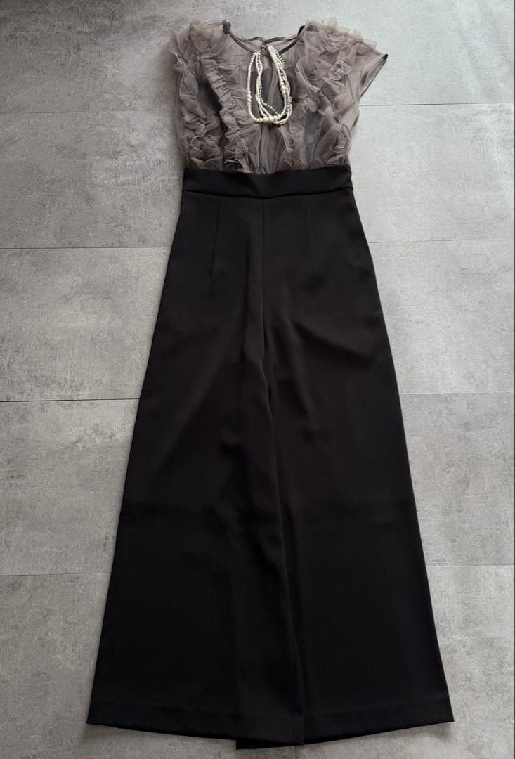 本日限定価格★kana ボリューム チュール ギャザーハイウエスト パンツドレス