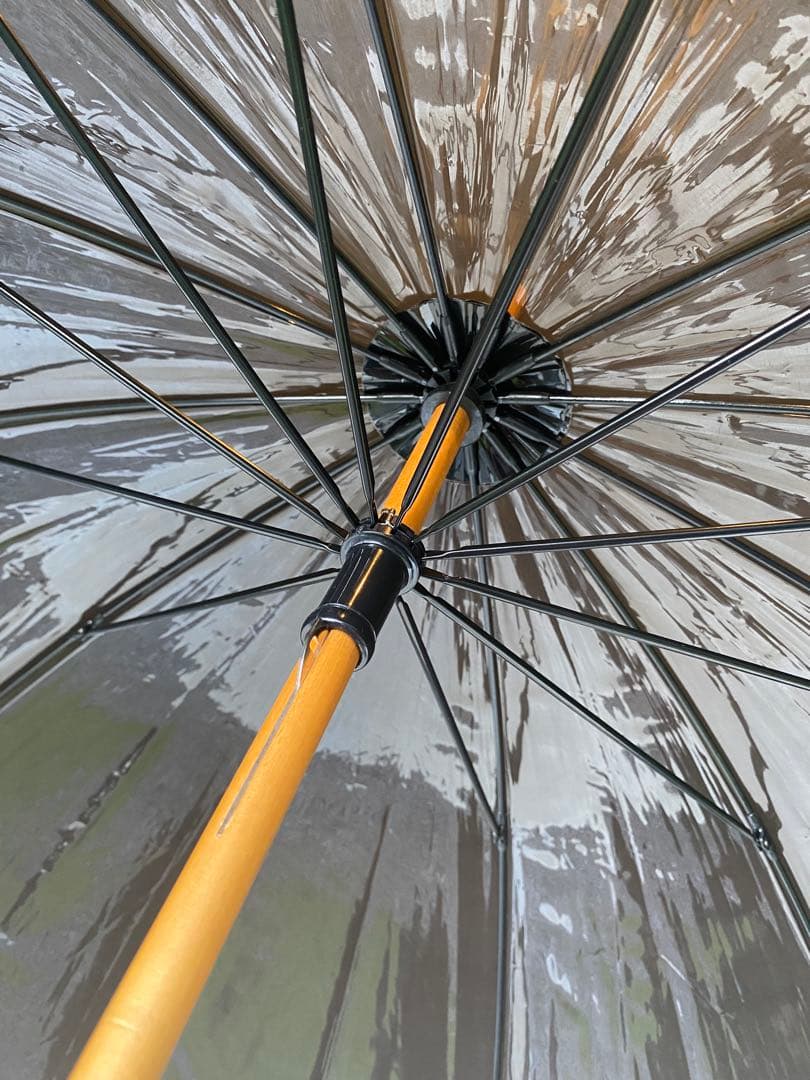 トラディショナルウェザーウェア BAMBOO CLEAR UMBRELLA 黒