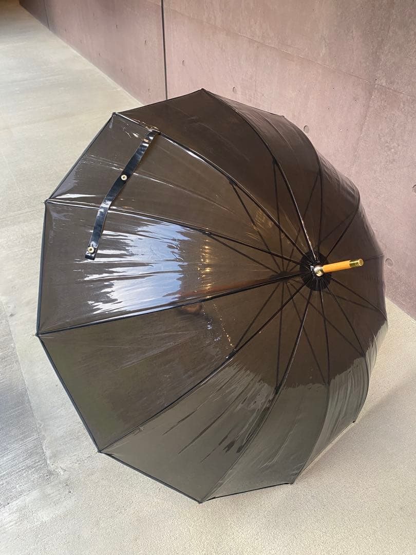 トラディショナルウェザーウェア BAMBOO CLEAR UMBRELLA 黒