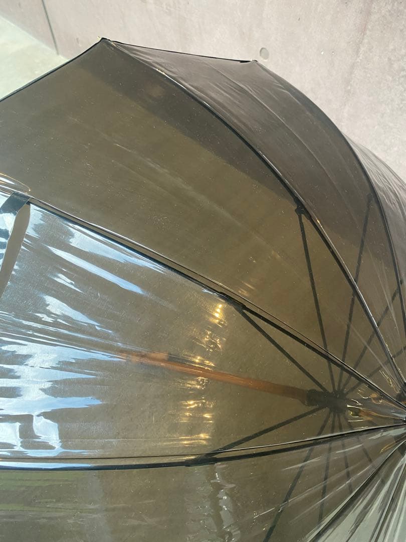 トラディショナルウェザーウェア BAMBOO CLEAR UMBRELLA 黒