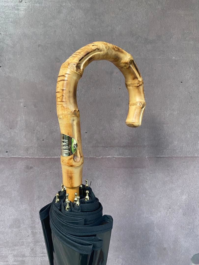 トラディショナルウェザーウェア BAMBOO CLEAR UMBRELLA 黒