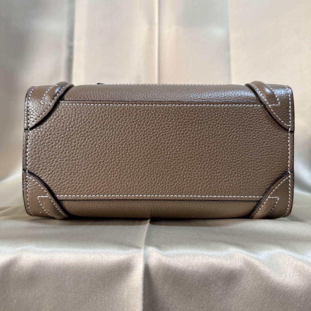 【CELINE】ラゲージ　ナノ　ドラムドカーフスキン　スリ