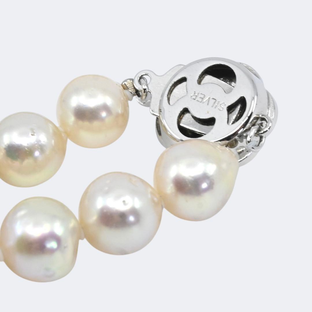 【最高峰】アコヤ　特大　大珠　パール　本真珠　ネックレス　9.5mm