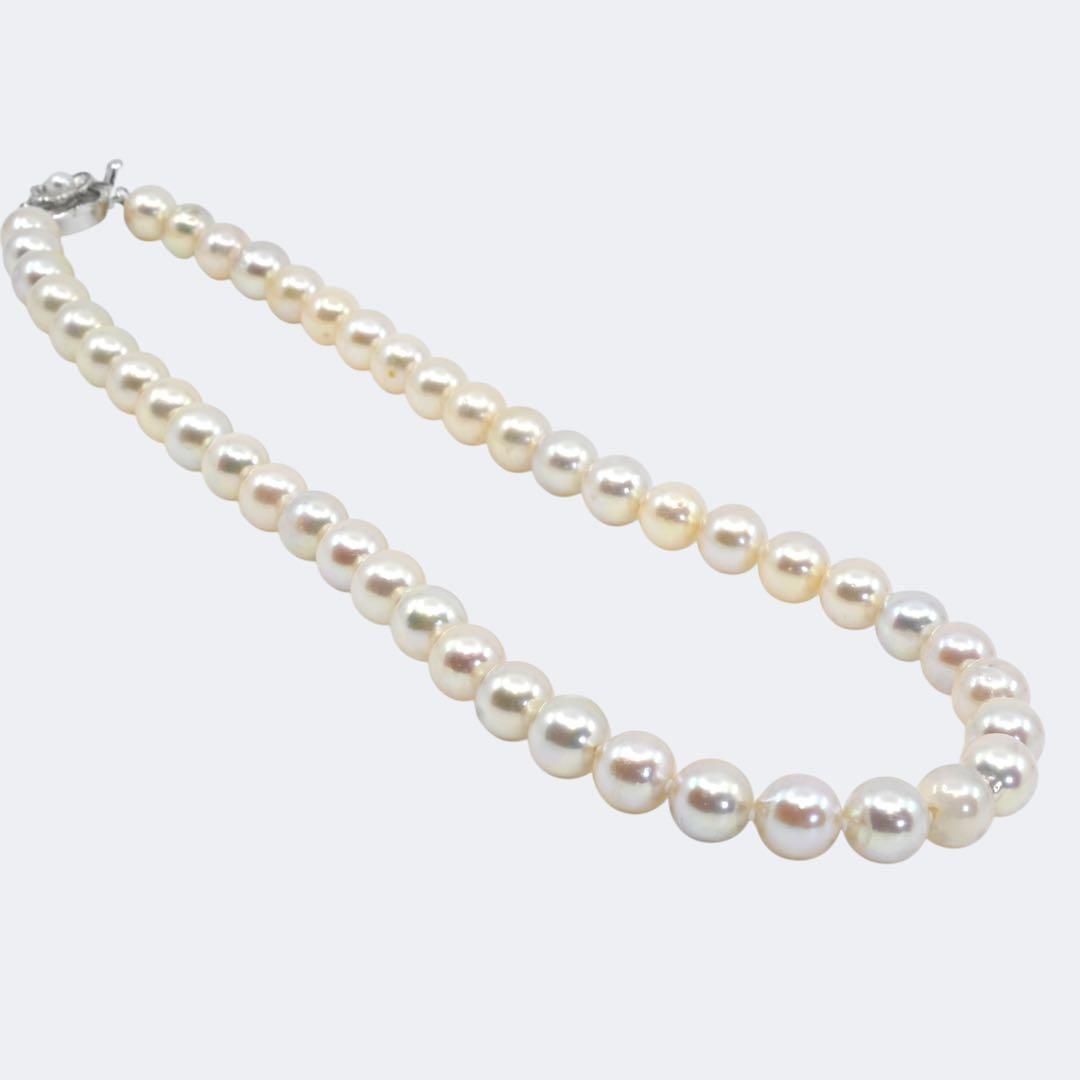 【最高峰】アコヤ　特大　大珠　パール　本真珠　ネックレス　9.5mm