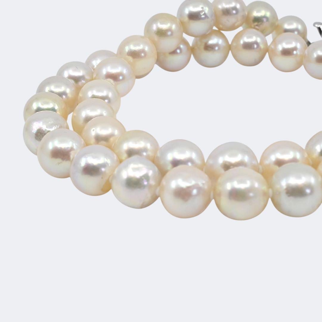 【最高峰】アコヤ　特大　大珠　パール　本真珠　ネックレス　9.5mm