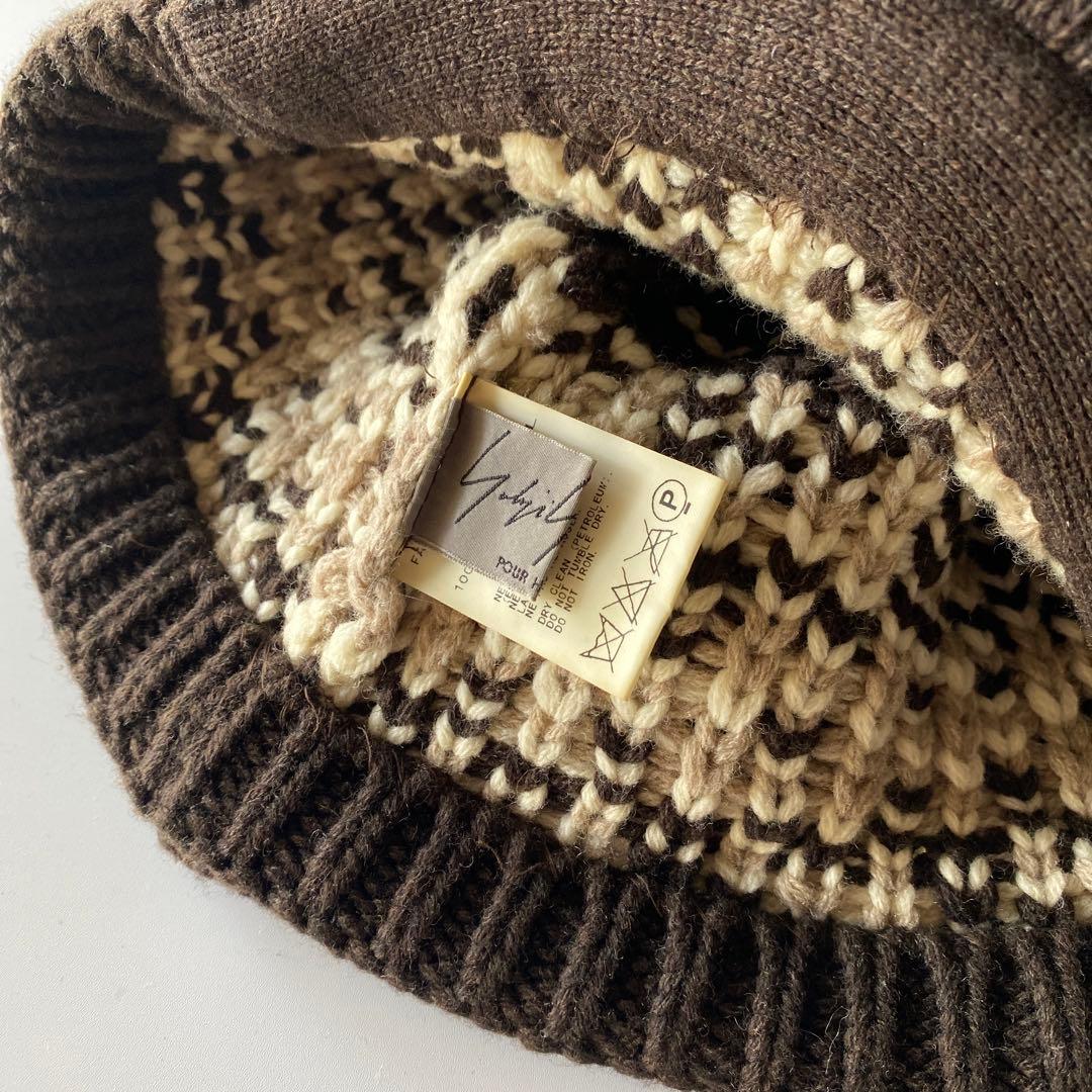 ヨウジヤマモト Yohji Yamamoto ウール ニットキャスケット 帽子