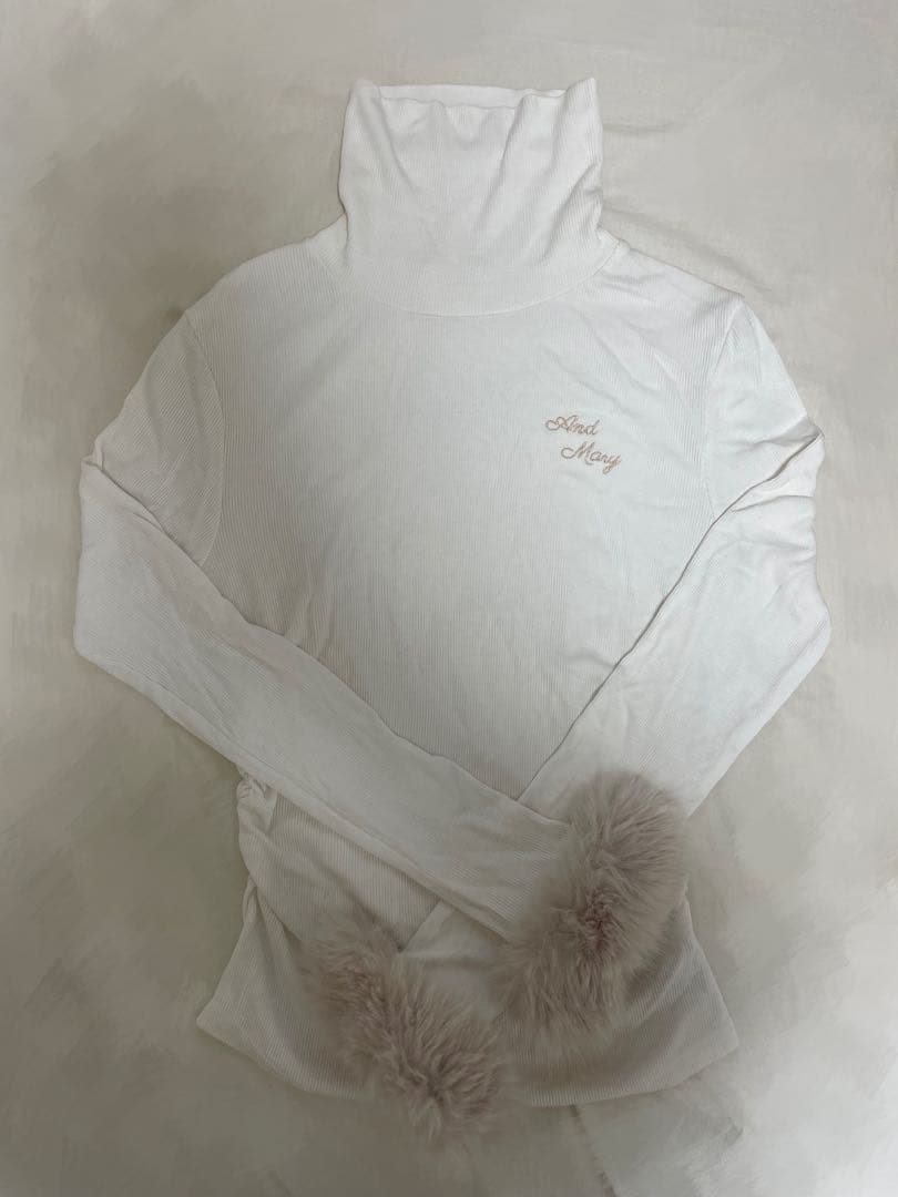 トップス andmary Nicole fur tops white