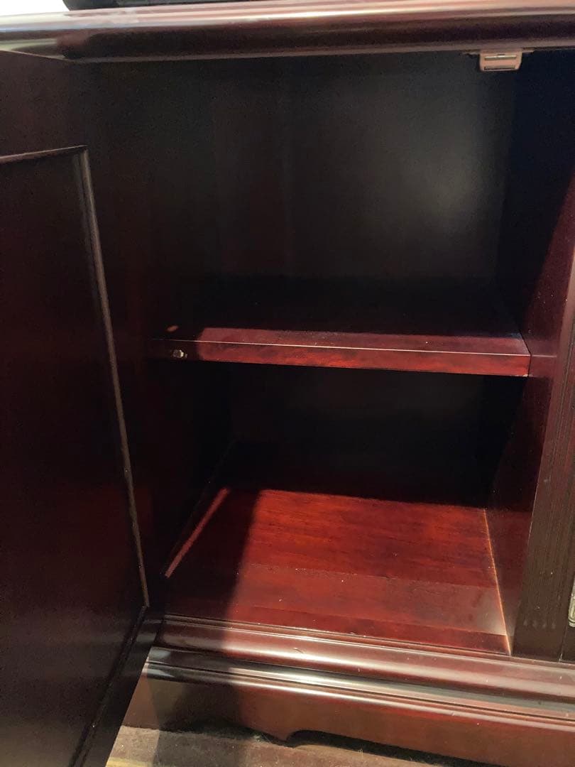 【琥珀さま専用】-☆書棚☆英国家具調☆高級感あり☆上下セット☆飾り棚（下段）