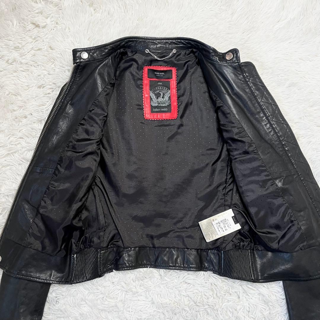 【極美品】ディーゼル シングルライダース ジャケット ラムレザー 羊革