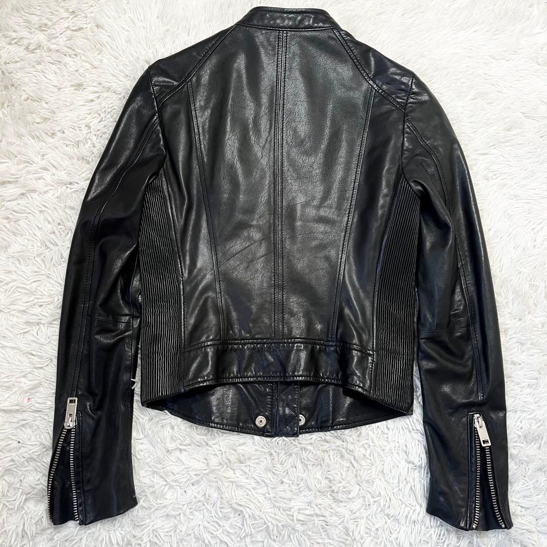 【極美品】ディーゼル シングルライダース ジャケット ラムレザー 羊革