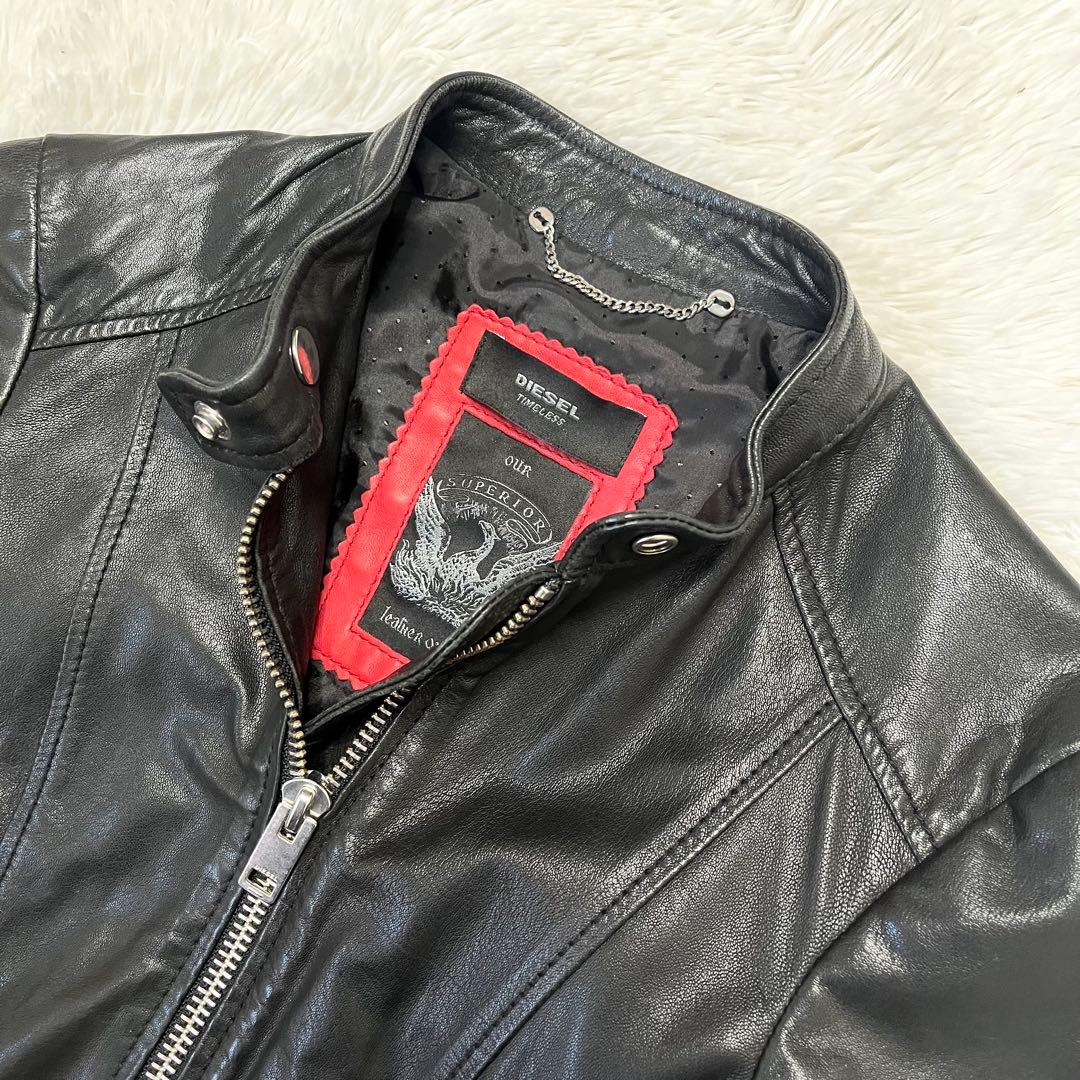 【極美品】ディーゼル シングルライダース ジャケット ラムレザー 羊革