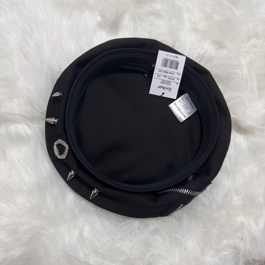 DimMoire 魅了のロゴリベットベレー帽 Black