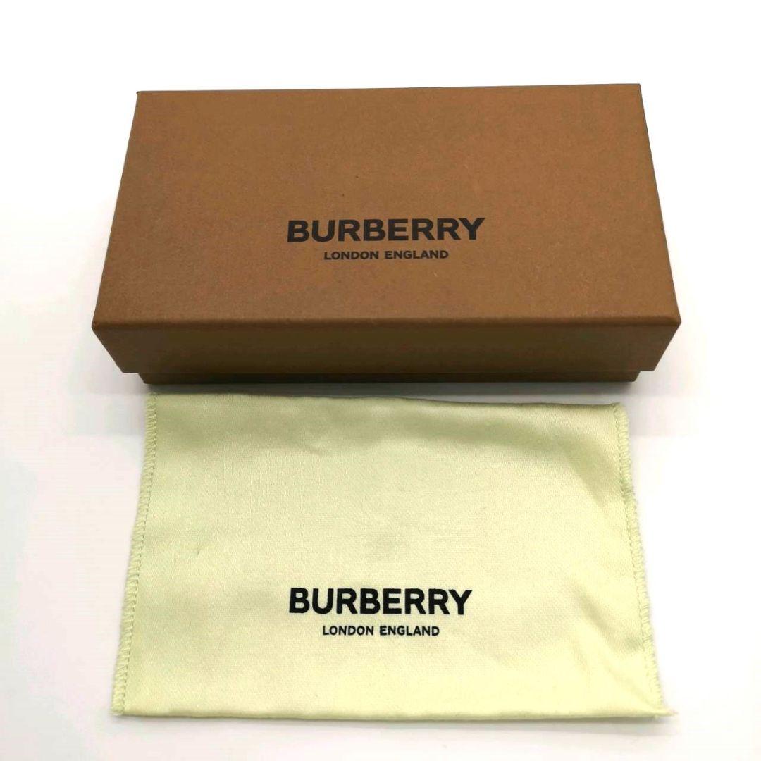 美品箱付 バーバリー TBロゴ レザー キーホルダー 黒 ゴールド金具 チャーム