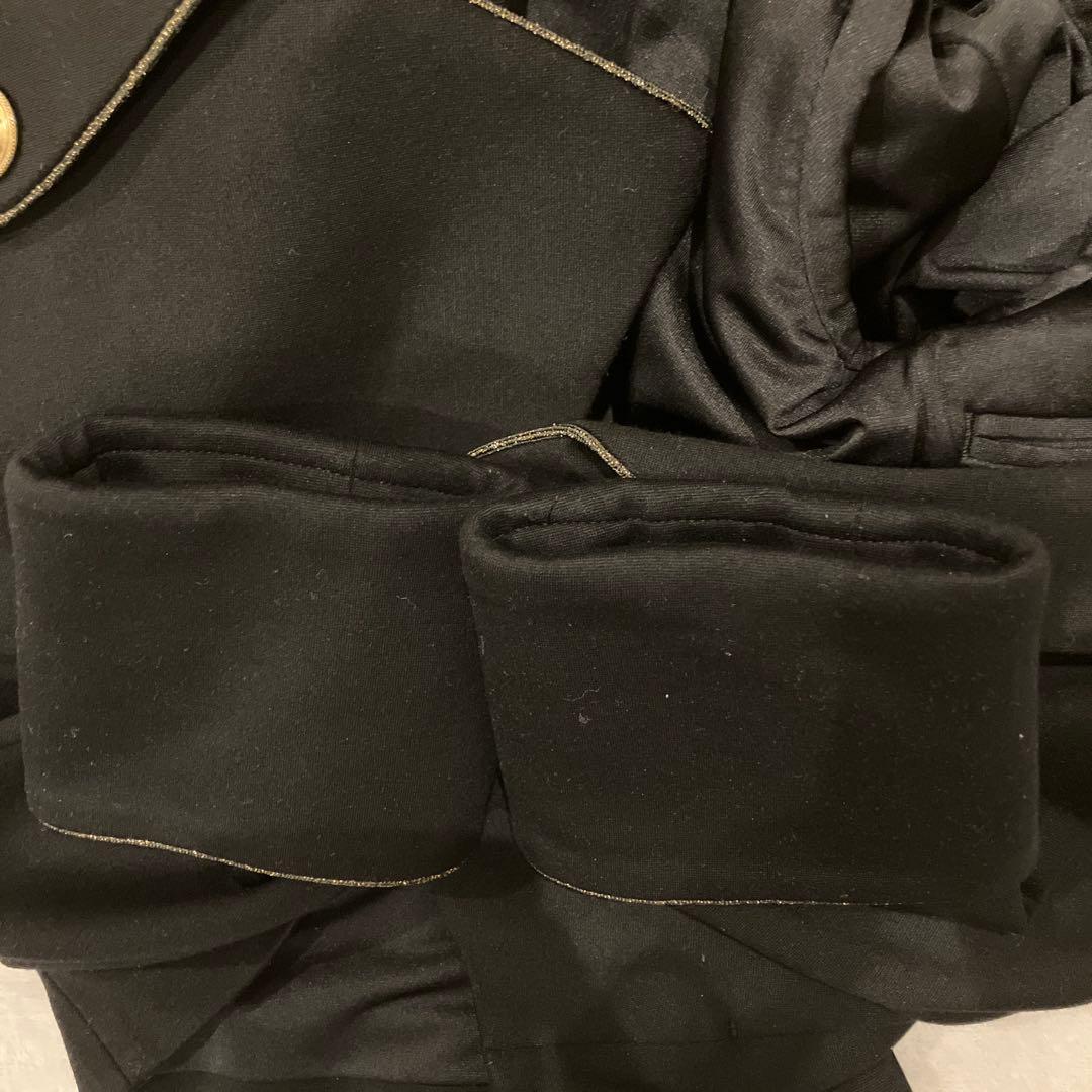 極美品　ナポレオンジャケット　金ボタン　ショート丈 ブラック モード系 軍服風