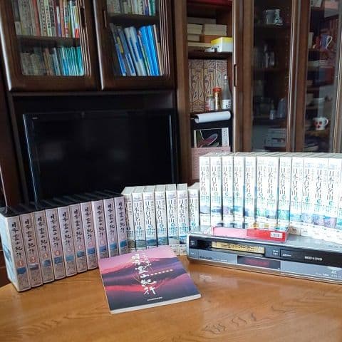 VHS+DVDレコーダー1台&日本百名山VHS全20巻&日本霊山紀行全10巻