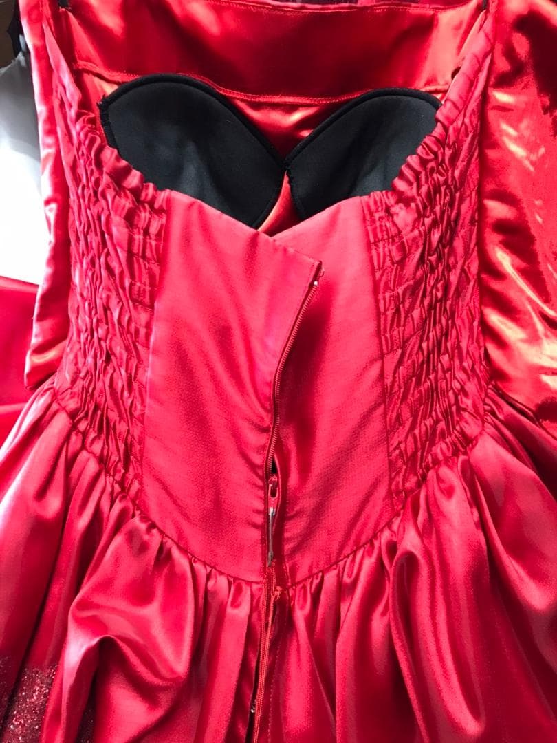 【ラファさま専用】赤 カラードレス リボン 豪華 パーティ 演奏会 7～11号