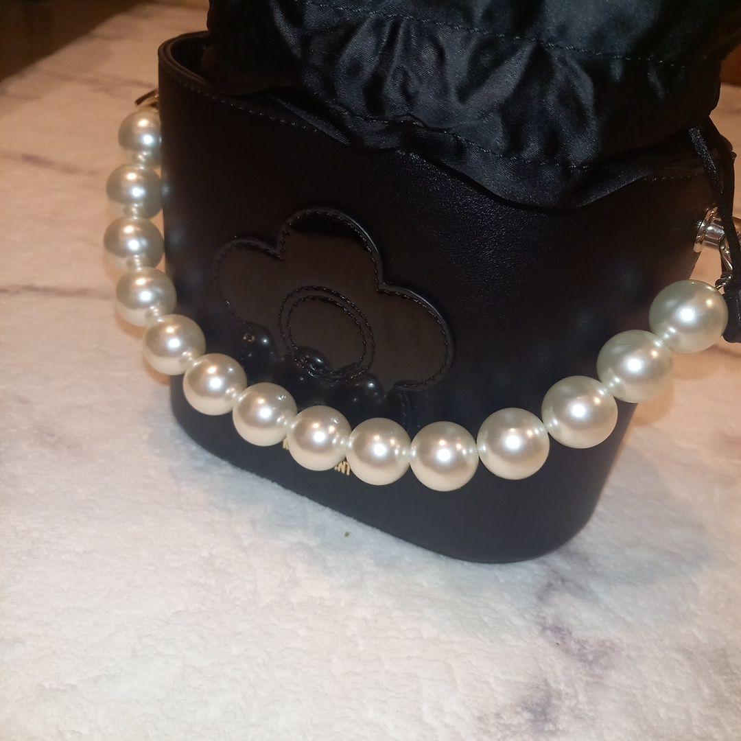 MARY QUANT パールハンドル パーティーバッグ