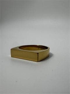 《最高品質/日本製18金》K18ゴールド 四角形リング3.35g 11号