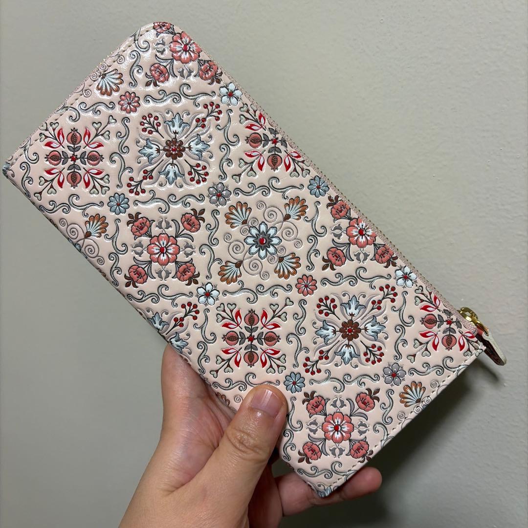 新品　浅草文庫　本革長財布　シルクロード