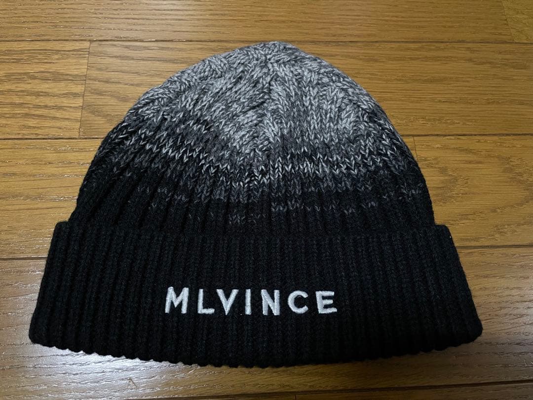 帽子 MLVINCE CLASSIC LOGO RIBBED BEANIE BLACK