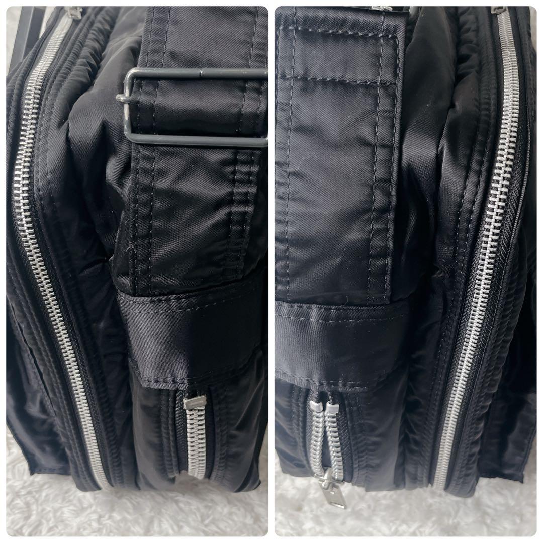 美品 ポーター タンカー XL 二層式 ショルダーバッグ ブラック 大容量 黒