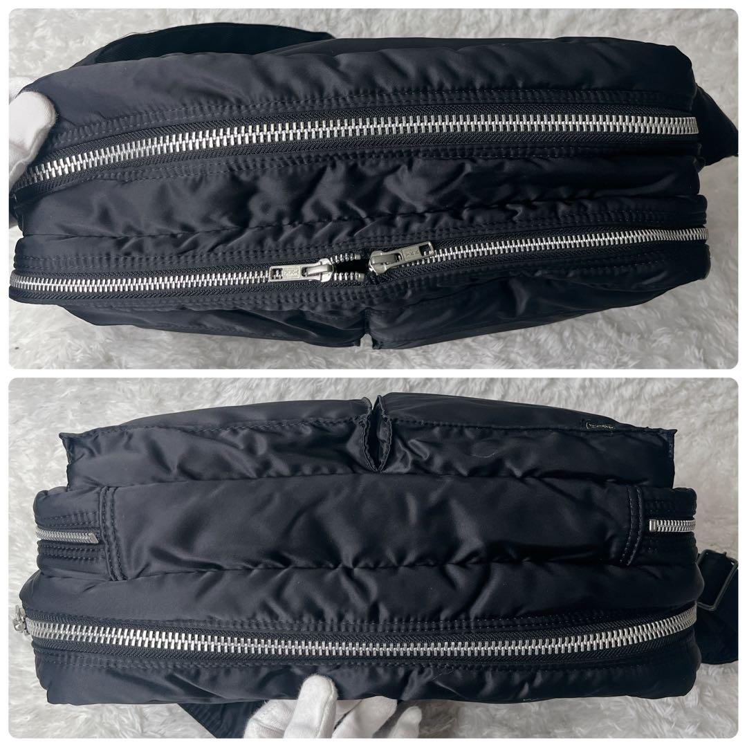 美品 ポーター タンカー XL 二層式 ショルダーバッグ ブラック 大容量 黒