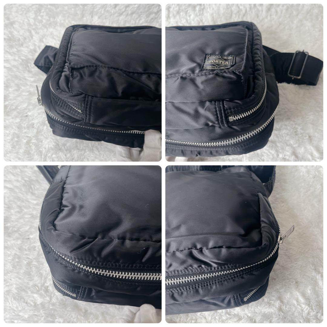 美品 ポーター タンカー XL 二層式 ショルダーバッグ ブラック 大容量 黒