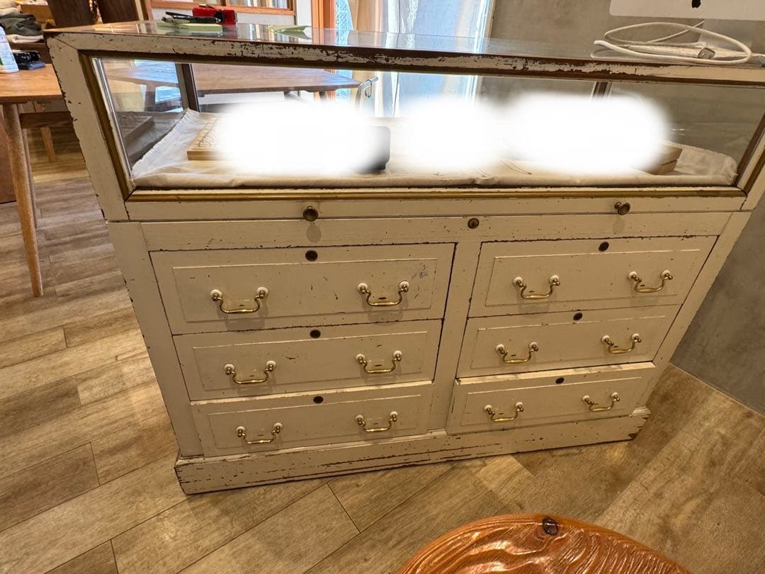 m*c様 アンティーク　ヴィンテージガラスディスプレイキャビネット　ショーケース