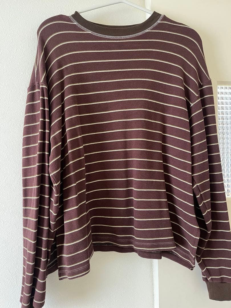 トゥデイフル TODAYFUL Border Long T-shi チョコ