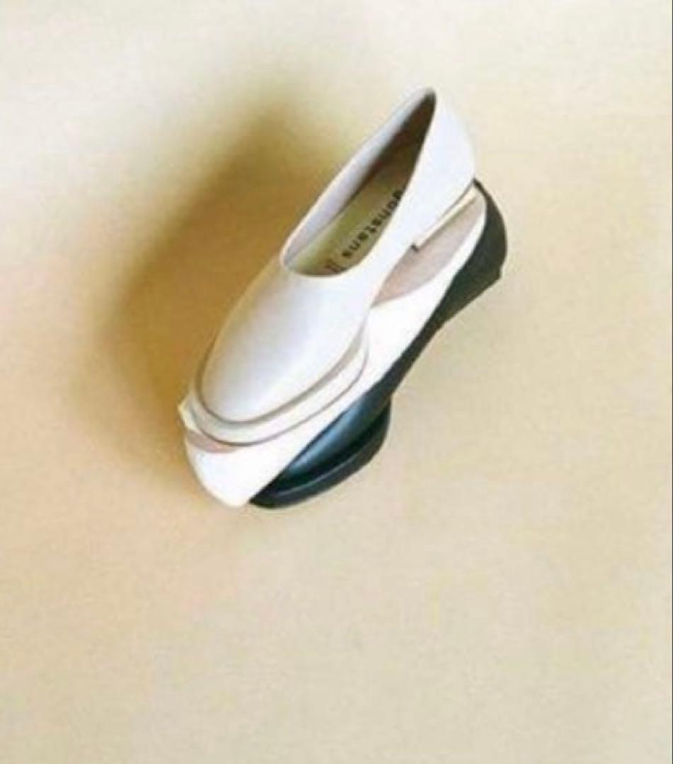 nagonstansナゴンスタンスレザーフラットシューズ オフホワイト37