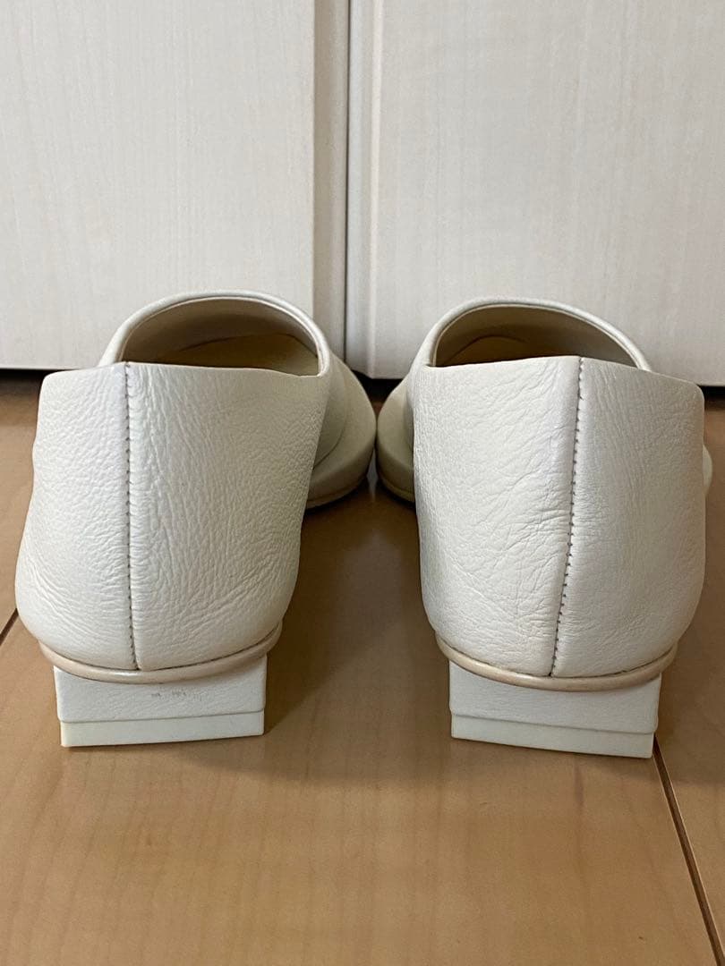 nagonstansナゴンスタンスレザーフラットシューズ オフホワイト37
