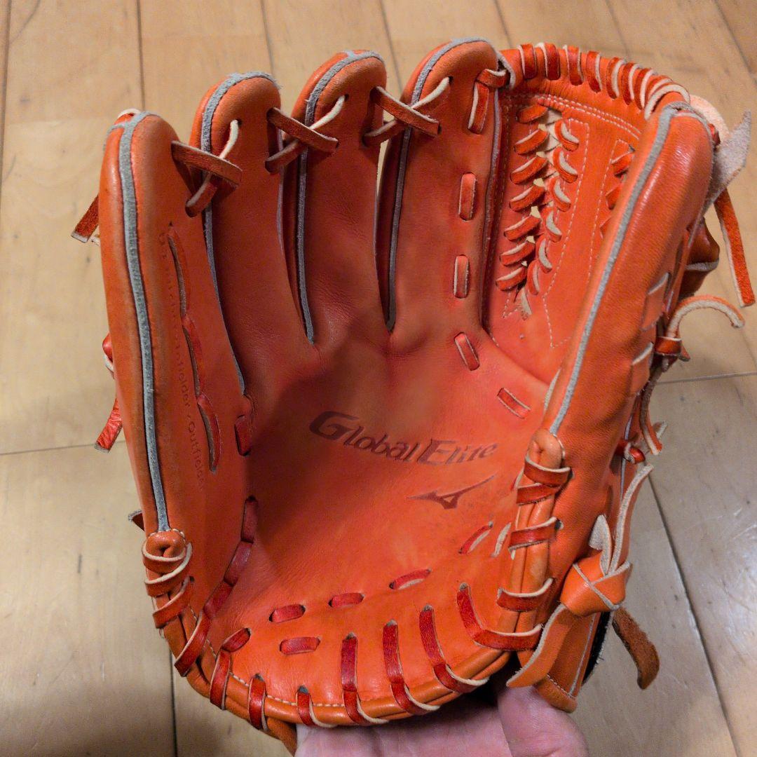 ミズノ　Global Elite 　一般用軟式グローブ 　オレンジ　左用