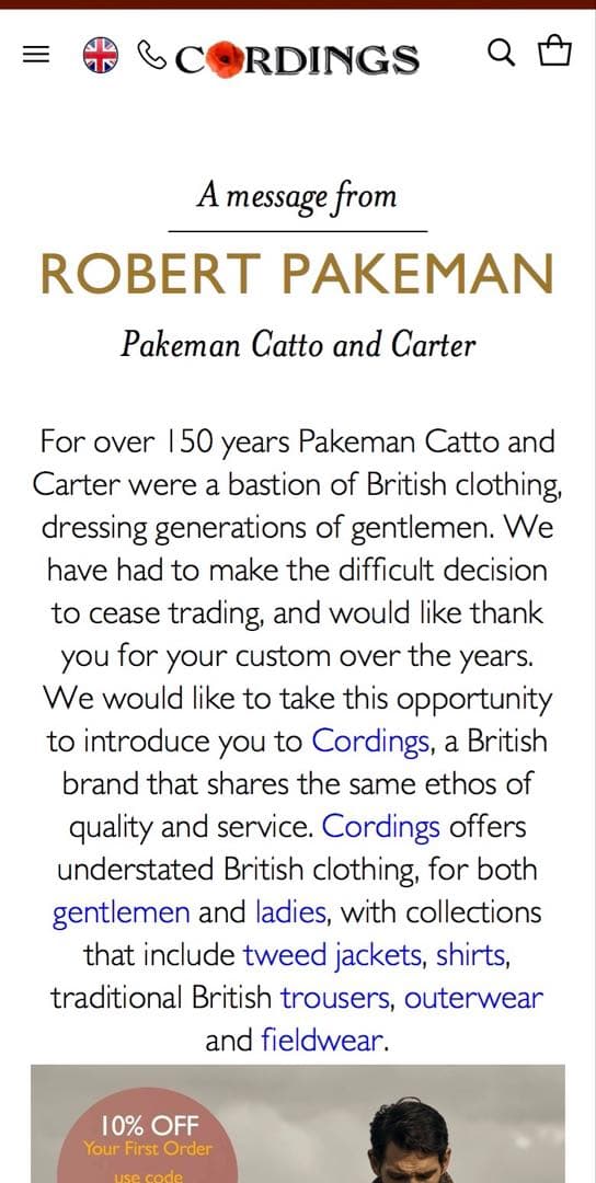 ジャケット・アウター PAKEMAN CATTO & CARTER Tweed Jacket